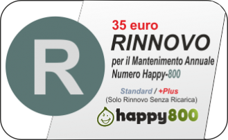 Happy 800 Rinnovo Annuale