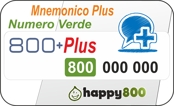 Numero Verde 800 Ricaricabile PLUS Mnemonico